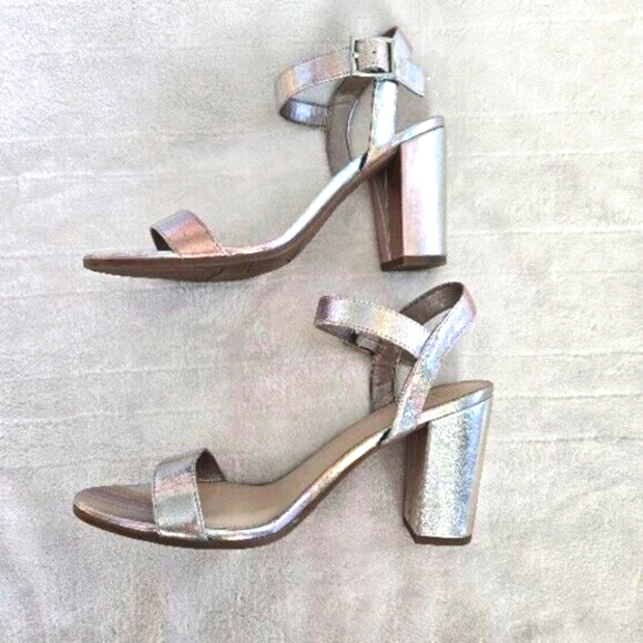 CIRCUS by SAM EDELMAN METALLIC MULTICOLOR FORMAL DRESSY ANKLE STRAP SANDALS SZ 8 - Picture 5 of 10